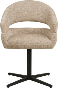 Bézs kárpitozott karfás étkezőfotel Dover – House Nordic