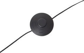 Design íves állólámpa fekete, LED-del, 3 lépésben dimmelhető - Anello