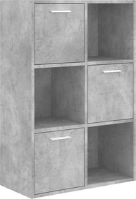 vidaXL betonszürke szerelt fa tárolószekrény 60 x 29,5 x 90 cm