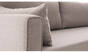 KORFU L-alakú jobb oldali sarokülőgarnitúra, krémszínű