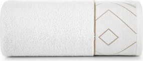 Törölköző 50x90 Blanka 9 fehér arany geometriai mintás 500g/