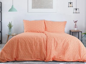 Renforcé pamut ágyneműhuzat OKTAGON narancssárga Ágyneműhuzat mérete: 2 db 70 x 90 cm | 200 x 220 cm