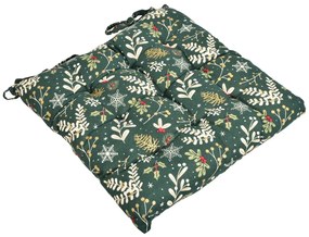 Steppelt Sitzkissen Grüne Weihnachten, 40 x 40 cm