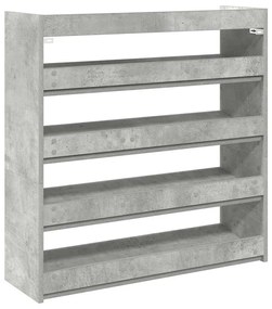 betonszürke szerelt fa cipőtartó 80x25x81 cm