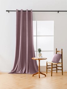 Világoslila VELVET sötétítő függöny 140x270 cm Felfüggesztés: Hullámos sínszalag