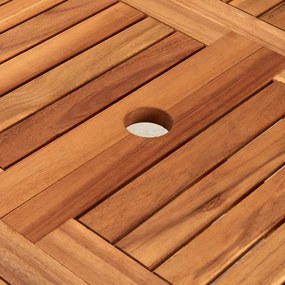 SOMERSET kihúzható asztal napernyő hellyel, 150-190x90 cm