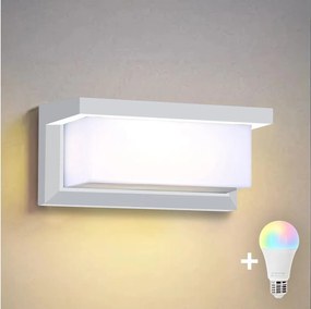Brilagi - LED RGBW kültéri fali lámpatest BRICKY 1xE27/9W/230V fehér IP54