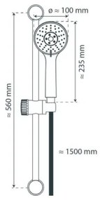 Schütte 64830 - NAPOLI zuhanyszett, fényes króm