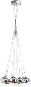 RENDL ASTRAL závěsná chromované sklo/čiré sklo 230V/12V G4 10x20W