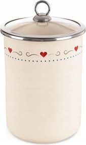 Zománcozott Ételtároló Edény Fedővel Hűtőszekrényhez Konyhai Tál 1,9L