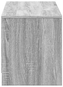 szürke sonoma színű szerelt fa LED-es TV-szekrény 140x34x40 cm
