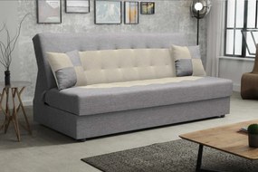 MALENA kanapé ágykiemelő szerkezettel, szürke + bézs