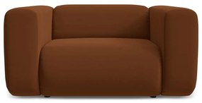 Narancssárga-barna bársony fotel Ekahi – Makamii