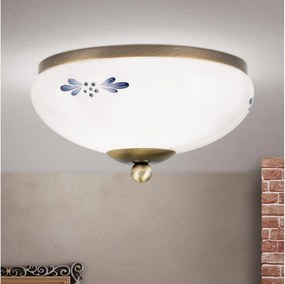 Orion DL 7-672 - Mennyezeti lámpatest LANDHAUS 1xE27/60W/230V átmérő 21 cm bronz/fehér