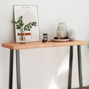 világosbarna asztallap 120x40x(2-6)cm kezelt tömör élőszegélyes