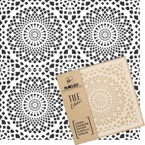 Festősablon Csempe Csempék Többször felhasználható 20x20cm Geometrikus minta Alamo