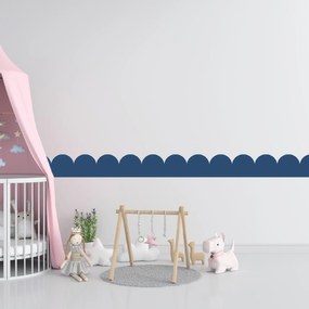 PIPPER. Textil öntapadó tapéta - Mini Ív - Sötétkék színű Szín: Sötét