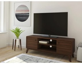Barna TV-állvány diófa dekorral 140x53 cm Caitlin – Støraa