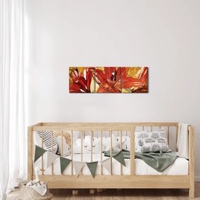 Kép a liliomvirágokról (órával) (90x30 cm)