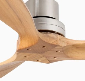 FARO 33509DC - Mennyezeti ventilátor MINI LANTAU króm/fa átm. 107 cm + távirányító