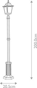 Elstead Lighting CHAPEL CP6-BLACK Utcai lámpa 1x60W/E27 IP44