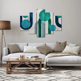 Kép - Vonalak és kör alakzatok (150x105 cm)
