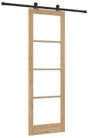 Csúszóajtó ORKDAL Barna 78 x 232 cm Fa és fém