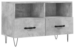 betonszürke szerelt fa TV-szekrény 80 x 36 x 50 cm