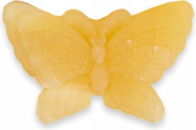 Pillangó figura természetes kő faragott dekoráció ajándék sárga