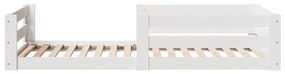 ágykeret matrac nélkül fehér 80x160 cm tömör fa fenyőfa