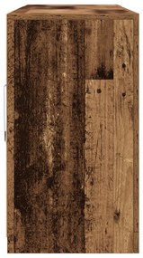 Tálaló LED Fénnyel Régi Fa 162x37x67 cm Mérnöki Fa