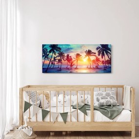 Kép - trópusi naplemente (120x50 cm)
