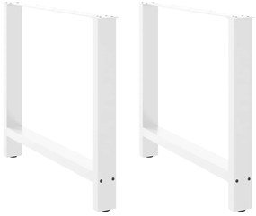 2 db fehér étkezőasztal láb 100 x (72-73) cm acél étkezőasztal láb