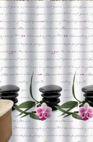 Zuhanyfüggöny - NEW ZEN STONES - Impregnált textil -180 x 200 cm