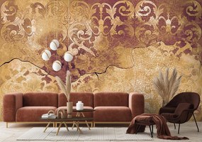 Gario Fotótapéta Arany vintage díszek Anyag: Vlies, Méret: 300 x 210 cm
