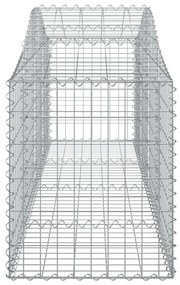 18 db íves horganyzott vas gabion kosár 200x50x60/80 cm