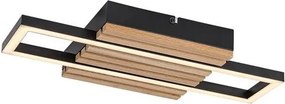 RÁBALUX 71455 NOXELLE Modern LED Mennyezeti Lámpa Matt Fekete/ Tölgy IP20