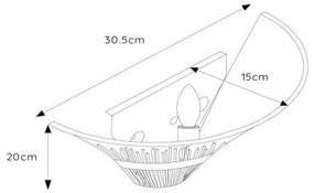 Lucide 09205/01/97 - fali lámpa CANNA 1xE14/40W/230V