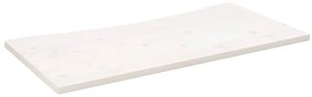 fehér tömör fenyőfa asztallap 110 x 55 x 2,5 cm