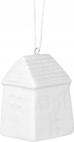 BR07 Medál Rader kerámia házikó felakasztható karácsonyfa dekoráció