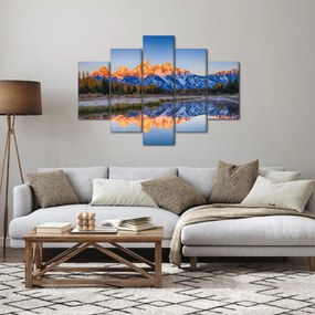 A havas hegycsúcsok képe (150x105 cm)