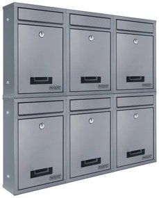 monzana® Postaláda 32x22x9cm - ezüst