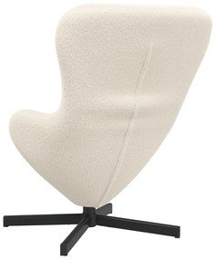 Tojásfotel Krém Curly Gyapjú-szerű Szövet