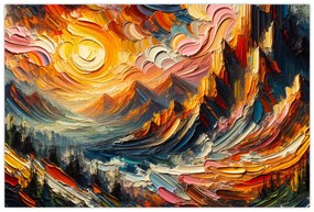 Kép - Hegyek, melyeket napfény ölel (90x60 cm)