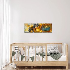 Kép - Méh, akvarell (órával) (90x30 cm)