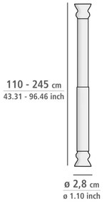 WENKO 19206100 - FLEX zuhanyrúd 110 cm fehér