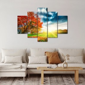 Napsütésben fürdő táj képe (150x105 cm)