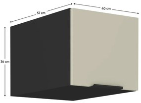 Felső konyhaszekrény Arikona 40 NAGU 36 1F (kasmír + fekete) . 1097059