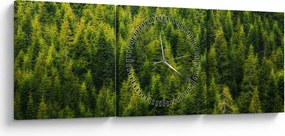 Kép - sűrű erdő (órával) (90x30 cm)