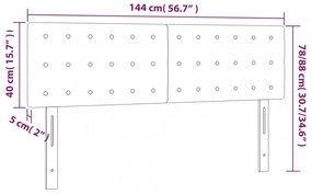 2 db sötétbarna szövet fejtámla 72 x 5 x 78/88 cm